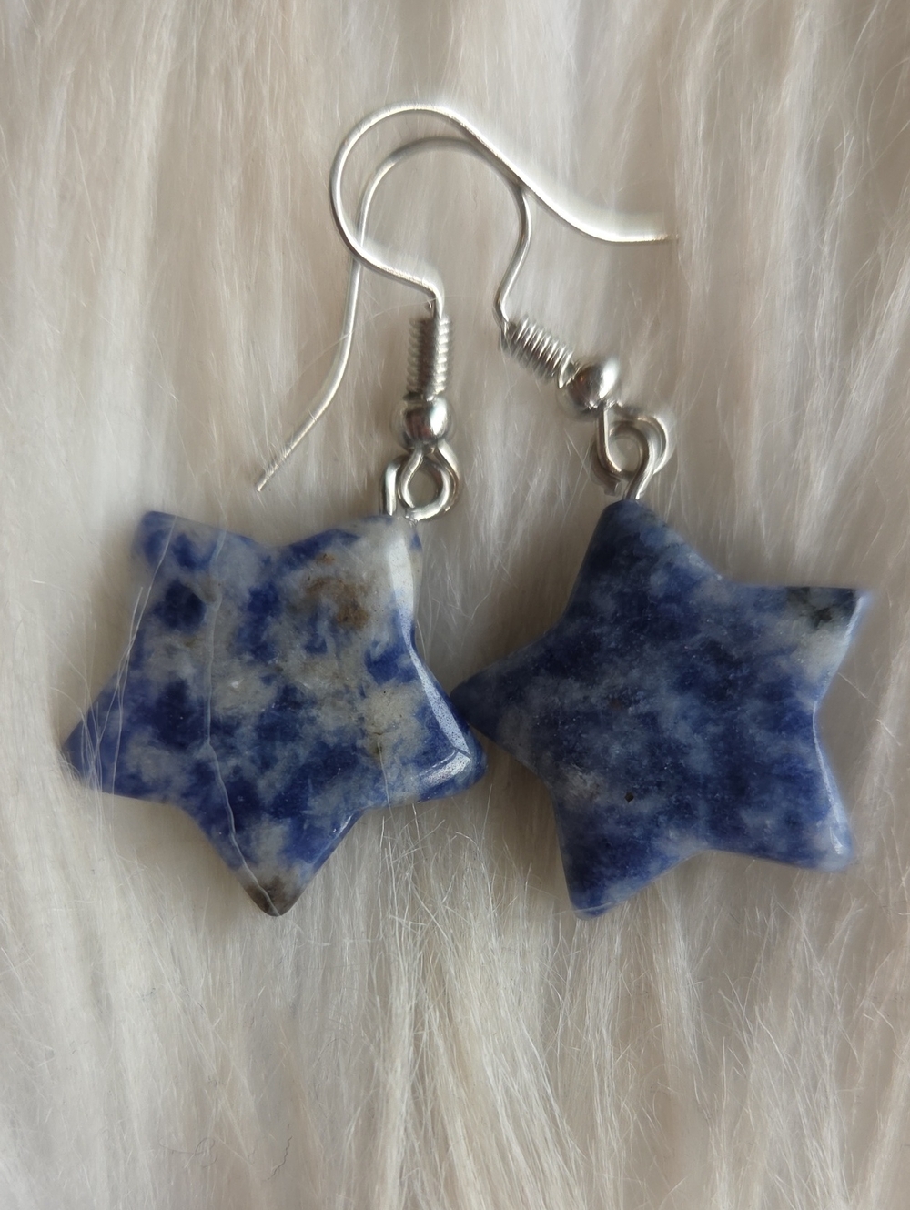 Sodalite Stone Drop Earrings - Sodalite Gemstone